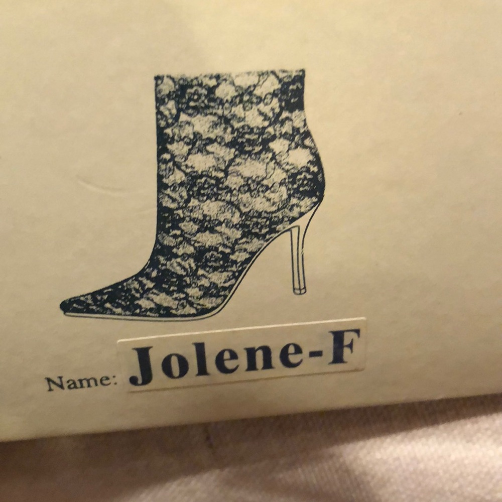 NWOT new never worn black lace boots
